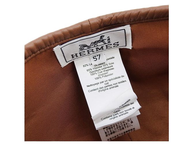 Hermès Cappello berretto Hermes Saint Honore Marrone Chiaro - vista 6
