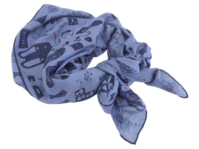 Hermès Hermes Cashmere-Seidenschal blau - Ansicht 3