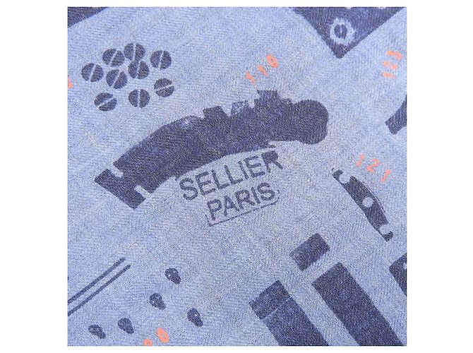 Hermès Hermes Cashmere-Seidenschal blau - Ansicht 4