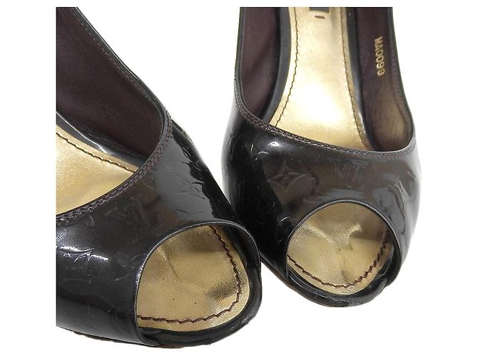Tacchi Monogram Vernis Louis Vuitton Nero - vista 3