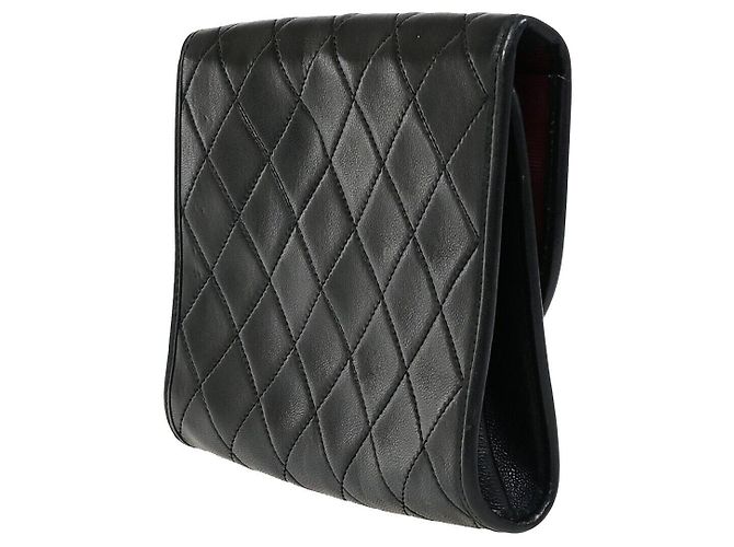 Chanel Vintage Round Flap em lambskin acolchido Small Preto - vista 4