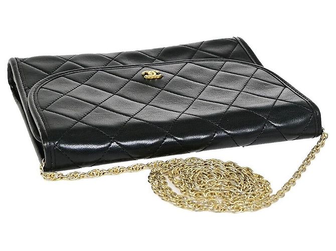 Chanel Vintage Round Flap em lambskin acolchido Small Preto - vista 5
