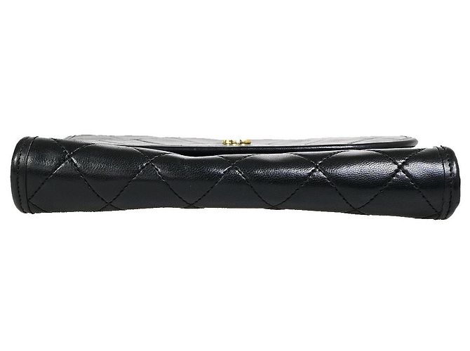 Chanel Vintage Round Flap em lambskin acolchido Small Preto - vista 6