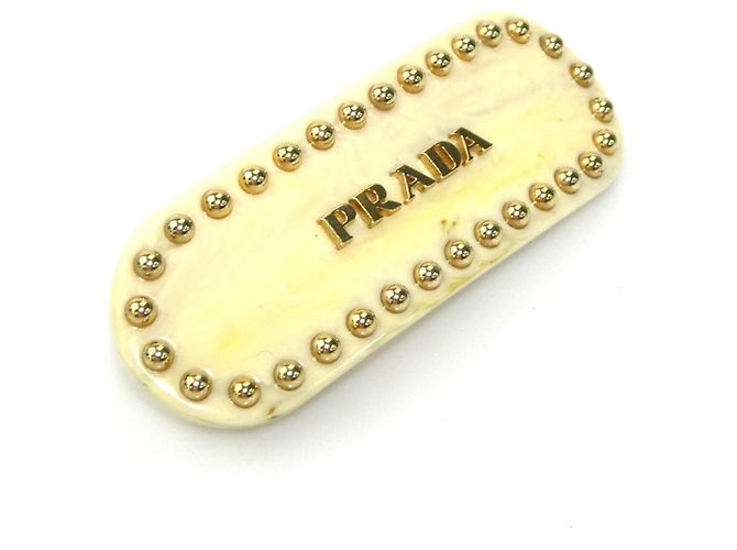 Fermaglio in resina beige Prada - vista 2