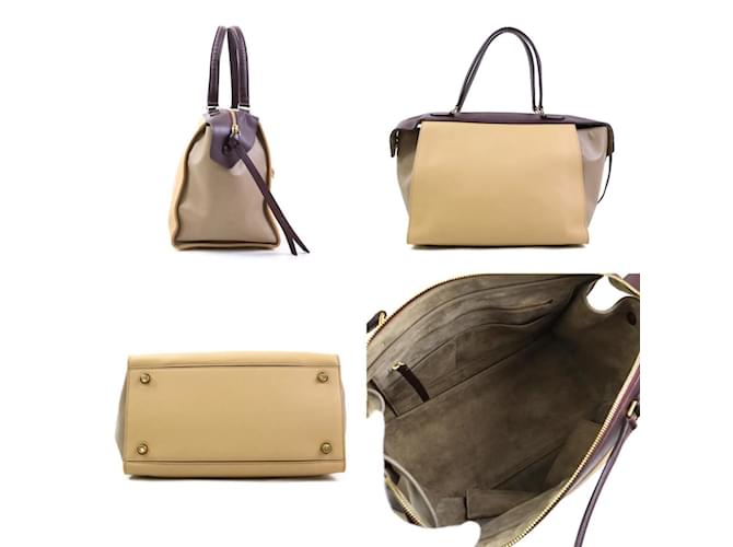 Céline Borsa a mano Celine Small Ring Beige Bordò - vista 2