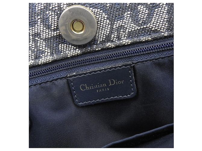 Christian Dior Trotter Pattern Handbag Navy blue - view 10