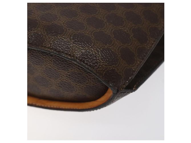 Céline Borsa a spalla in tela Macadam CELINE in pelle PVC marrone oro Auth bs27542 D'oro - vista 15