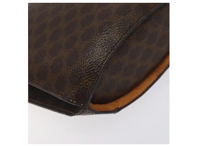 Céline Borsa a spalla in tela Macadam CELINE in pelle PVC marrone oro Auth bs27542 D'oro - vista 16