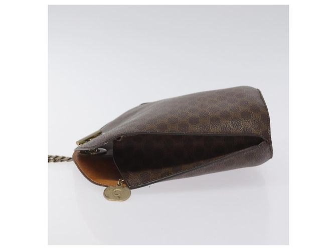 Céline Borsa a spalla in tela Macadam CELINE in pelle PVC marrone oro Auth bs27542 D'oro - vista 4