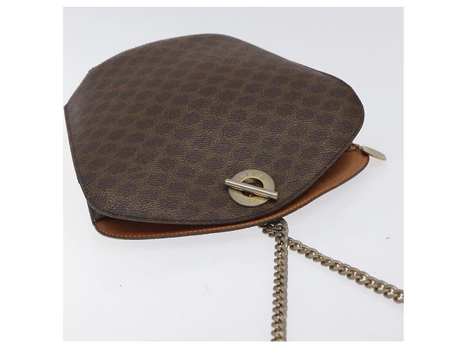 Céline Borsa a spalla in tela Macadam CELINE in pelle PVC marrone oro Auth bs27542 D'oro - vista 6