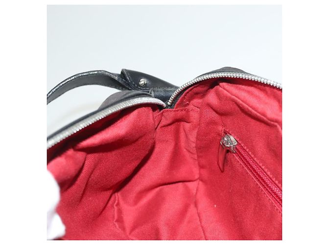 Borsa a spalla Gancini in tela nera e argento autentica Salvatore Ferragamo 127847 - vista 18