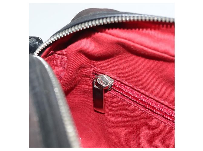 Borsa a spalla Gancini in tela nera e argento autentica Salvatore Ferragamo 127847 - vista 19