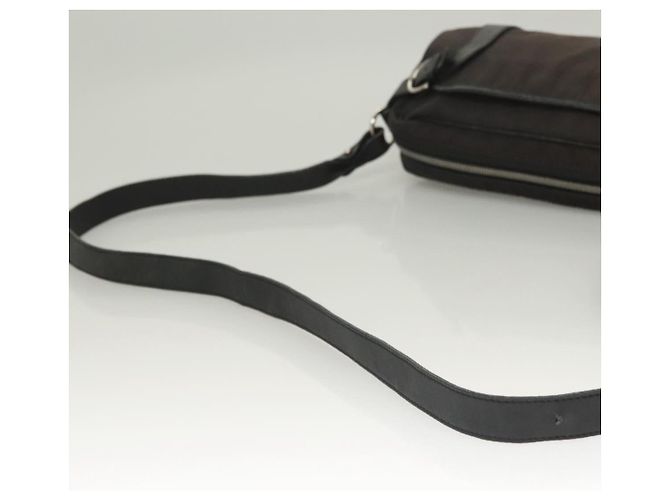 Borsa a spalla Gancini in tela nera e argento autentica Salvatore Ferragamo 127847 - vista 7