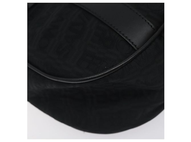 Borsa a spalla Salvatore Ferragamo in tela nera e argento autentica BA3712 Nero - vista 11