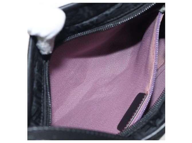 Borsa a spalla Salvatore Ferragamo in tela nera e argento autentica BA3712 Nero - vista 19