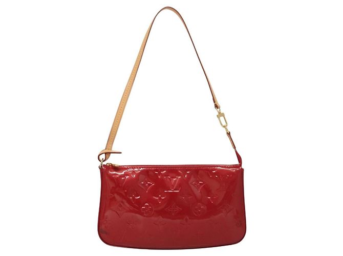 LOUIS VUITTON Vernis Pochette Accessori Pomme D'amour M91577 LV Auth ep9386 Rosso - vista 13