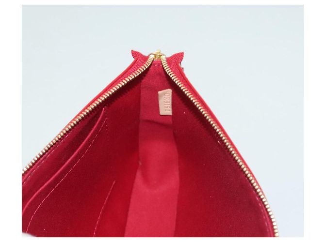 LOUIS VUITTON Vernis Pochette Accessori Pomme D'amour M91577 LV Auth ep9386 Rosso - vista 18