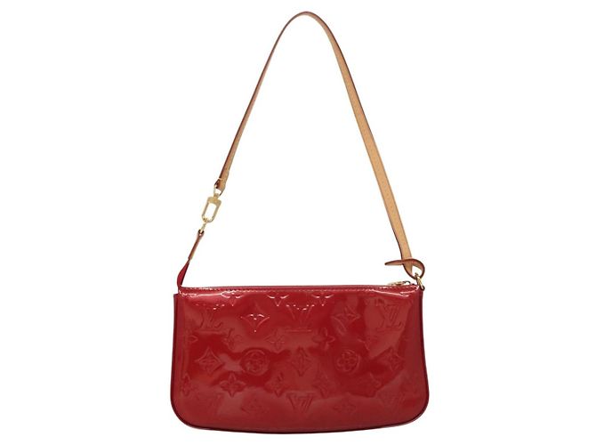 LOUIS VUITTON Vernis Pochette Accessori Pomme D'amour M91577 LV Auth ep9386 Rosso - vista 2