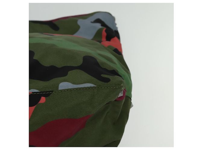 VALENTINO Borsa Tote Camouflage in Nylon Verde Auth bs27104 - vista 14