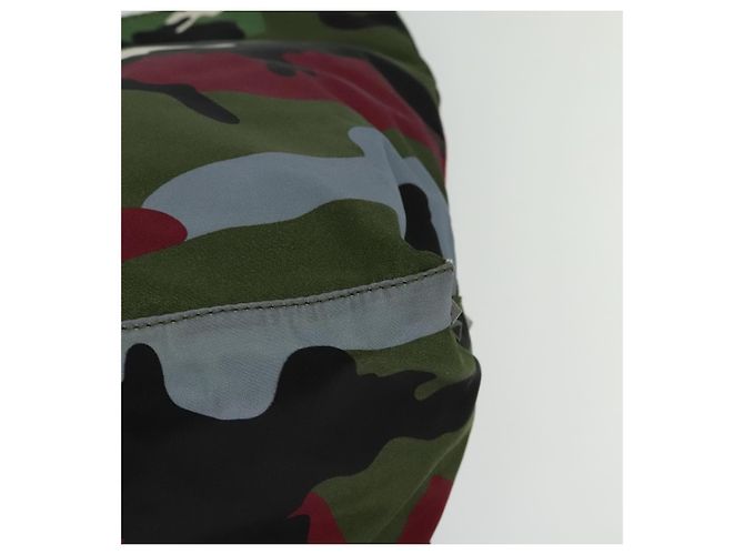 VALENTINO Borsa Tote Camouflage in Nylon Verde Auth bs27104 - vista 16