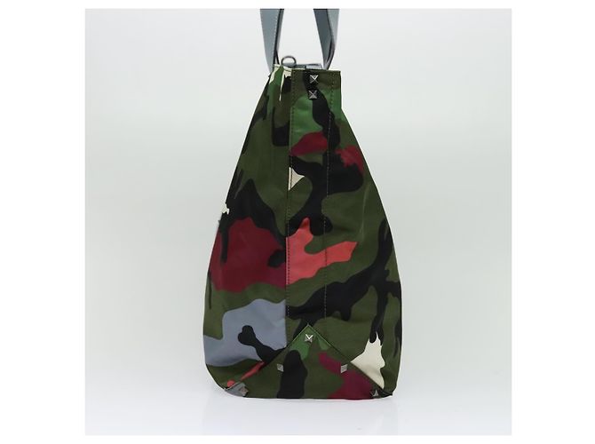 VALENTINO Borsa Tote Camouflage in Nylon Verde Auth bs27104 - vista 3