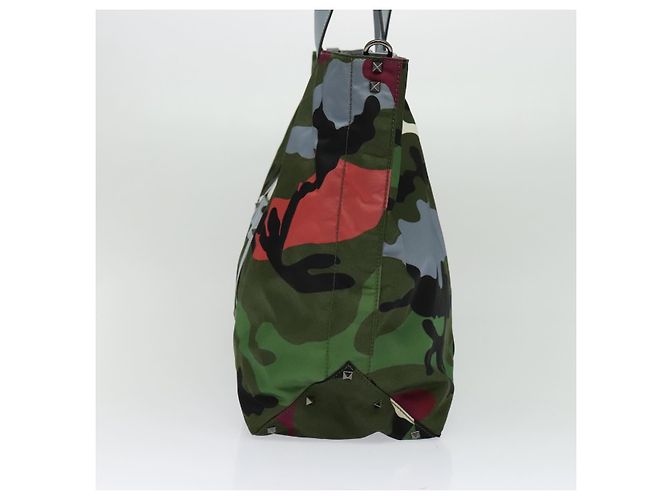VALENTINO Borsa Tote Camouflage in Nylon Verde Auth bs27104 - vista 4