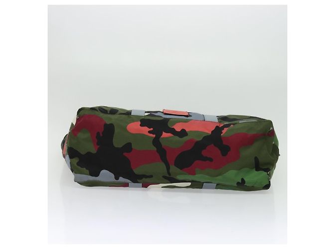 VALENTINO Borsa Tote Camouflage in Nylon Verde Auth bs27104 - vista 5
