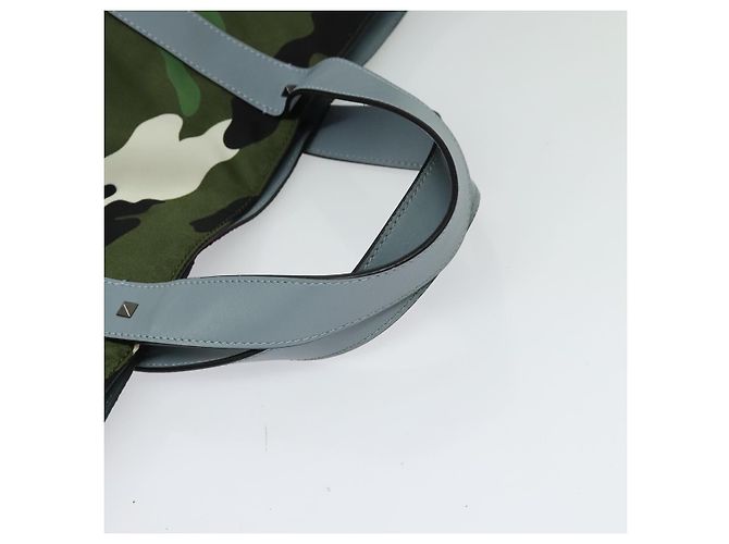 VALENTINO Borsa Tote Camouflage in Nylon Verde Auth bs27104 - vista 7