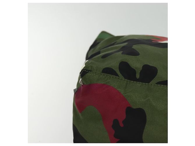 VALENTINO Borsa Tote Camouflage in Nylon Verde Auth bs27104 - vista 9