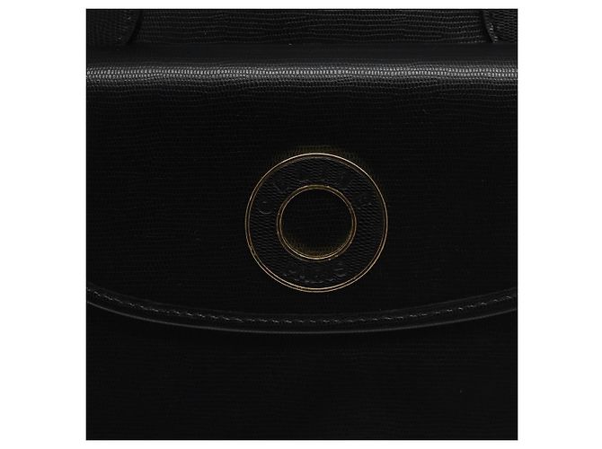Céline Borsa a mano CELINE in pelle nera e oro Auth BA3907 Nero D'oro - vista 17