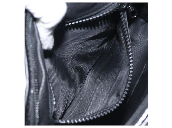 Céline Borsa a mano CELINE in pelle nera e oro Auth BA3907 Nero D'oro - vista 21
