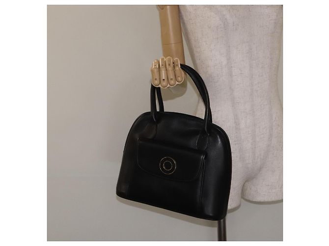 Céline Borsa a mano CELINE in pelle nera e oro Auth BA3907 Nero D'oro - vista 23