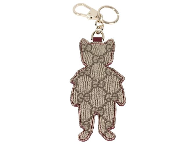 Chaveiro GUCCI GG Supreme Yuko Higuchi PVC Bege Auth 127738M - vista 6