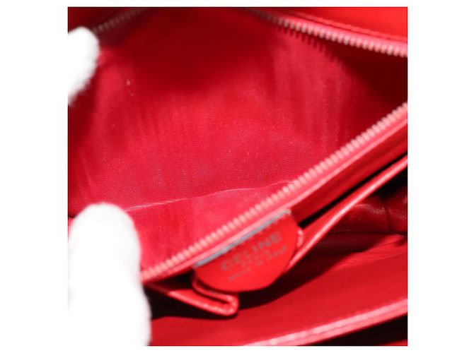 Céline Borsa a Spalla CELINE in Pelle Rossa Dorata Auth yk18689 Rosso D'oro - vista 11