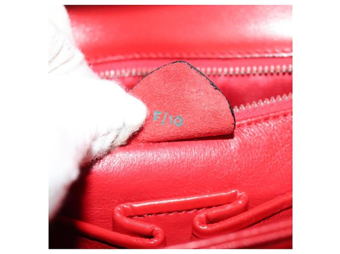Céline Borsa a Spalla CELINE in Pelle Rossa Dorata Auth yk18689 Rosso D'oro - vista 12