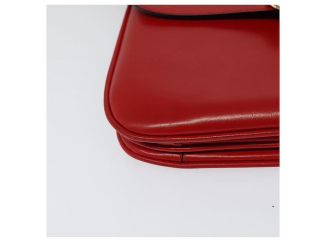 Céline Borsa a Spalla CELINE in Pelle Rossa Dorata Auth yk18689 Rosso D'oro - vista 14