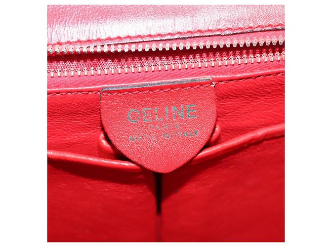 Céline Borsa a Spalla CELINE in Pelle Rossa Dorata Auth yk18689 Rosso D'oro - vista 19
