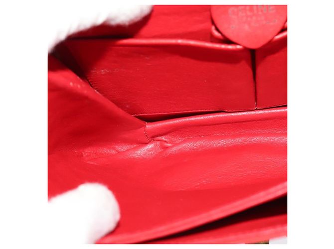 Céline Borsa a Spalla CELINE in Pelle Rossa Dorata Auth yk18689 Rosso D'oro - vista 21