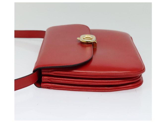 Céline Borsa a Spalla CELINE in Pelle Rossa Dorata Auth yk18689 Rosso D'oro - vista 3