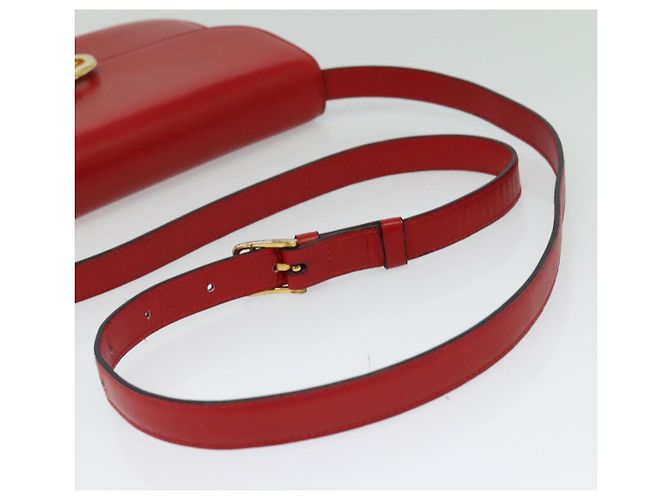 Céline Borsa a Spalla CELINE in Pelle Rossa Dorata Auth yk18689 Rosso D'oro - vista 7