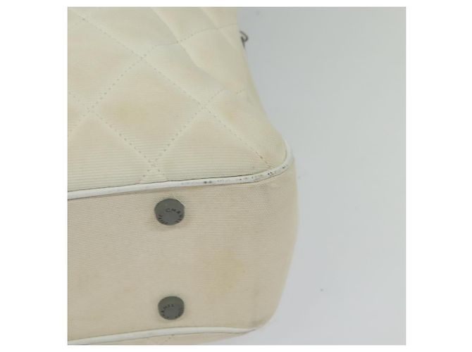 Borsa Boston in tela bianca CC Auth 115293 della linea sportiva CHANEL Bianco - vista 16