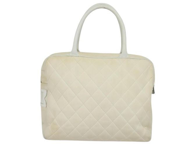 Borsa Boston in tela bianca CC Auth 115293 della linea sportiva CHANEL Bianco - vista 2