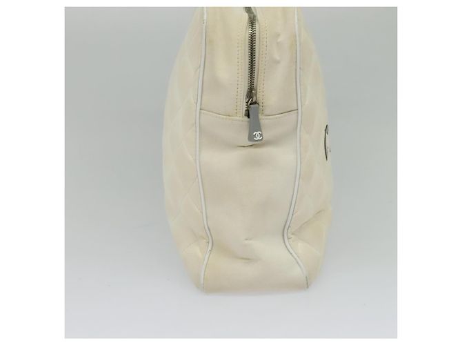 Borsa Boston in tela bianca CC Auth 115293 della linea sportiva CHANEL Bianco - vista 3