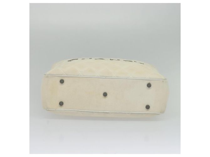 Borsa Boston in tela bianca CC Auth 115293 della linea sportiva CHANEL Bianco - vista 5