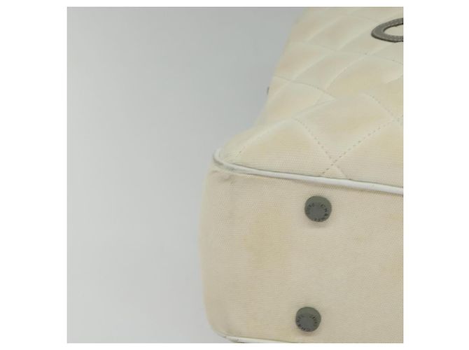 Borsa Boston in tela bianca CC Auth 115293 della linea sportiva CHANEL Bianco - vista 9