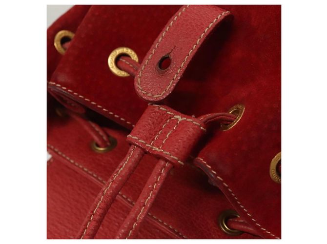 Bamboo Zaino GUCCI in pelle scamosciata rossa e oro 003 1956 0030 Auth 129916 Rosso D'oro - vista 20