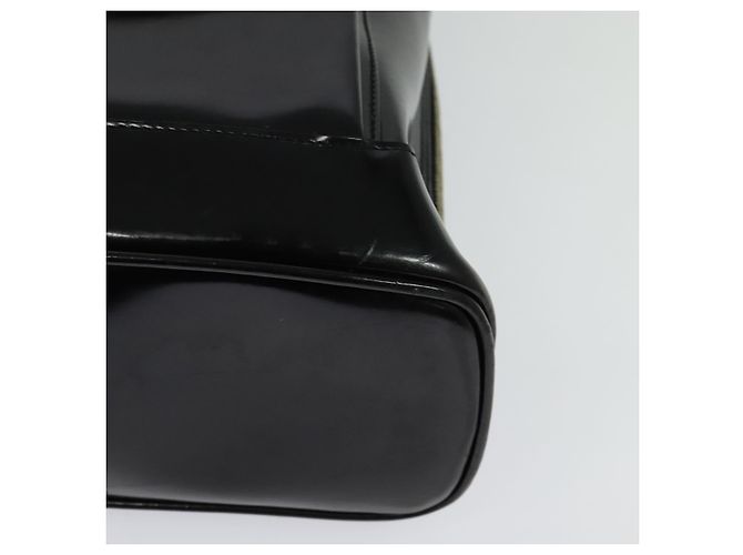 Borsa a Spalla GUCCI Bamboo Smalto Nero Oro Auth bs26920 D'oro - vista 11
