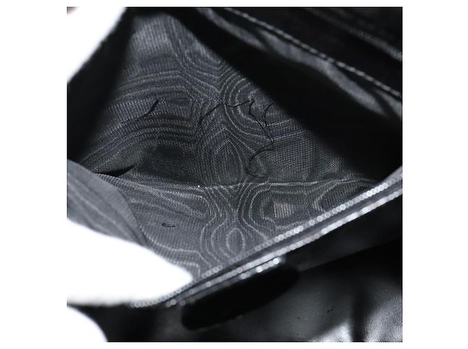 Borsa a Spalla GUCCI Bamboo Smalto Nero Oro Auth bs26920 D'oro - vista 19
