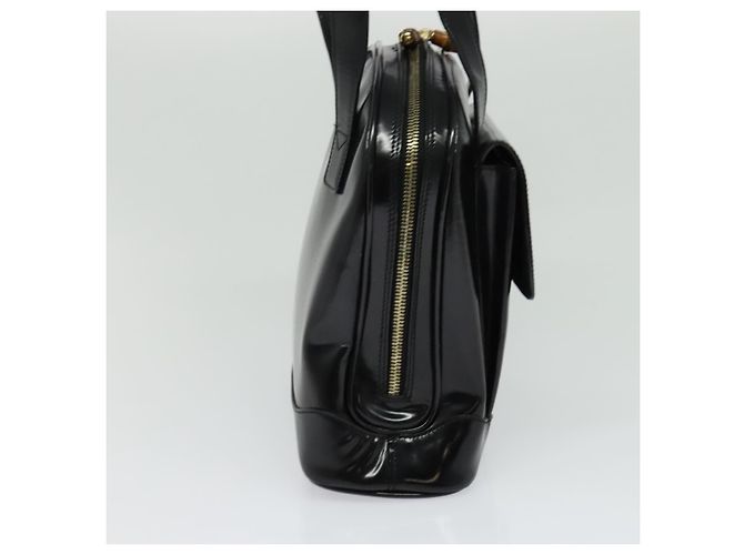 Borsa a Spalla GUCCI Bamboo Smalto Nero Oro Auth bs26920 D'oro - vista 4