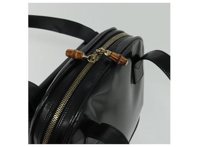 Borsa a Spalla GUCCI Bamboo Smalto Nero Oro Auth bs26920 D'oro - vista 6